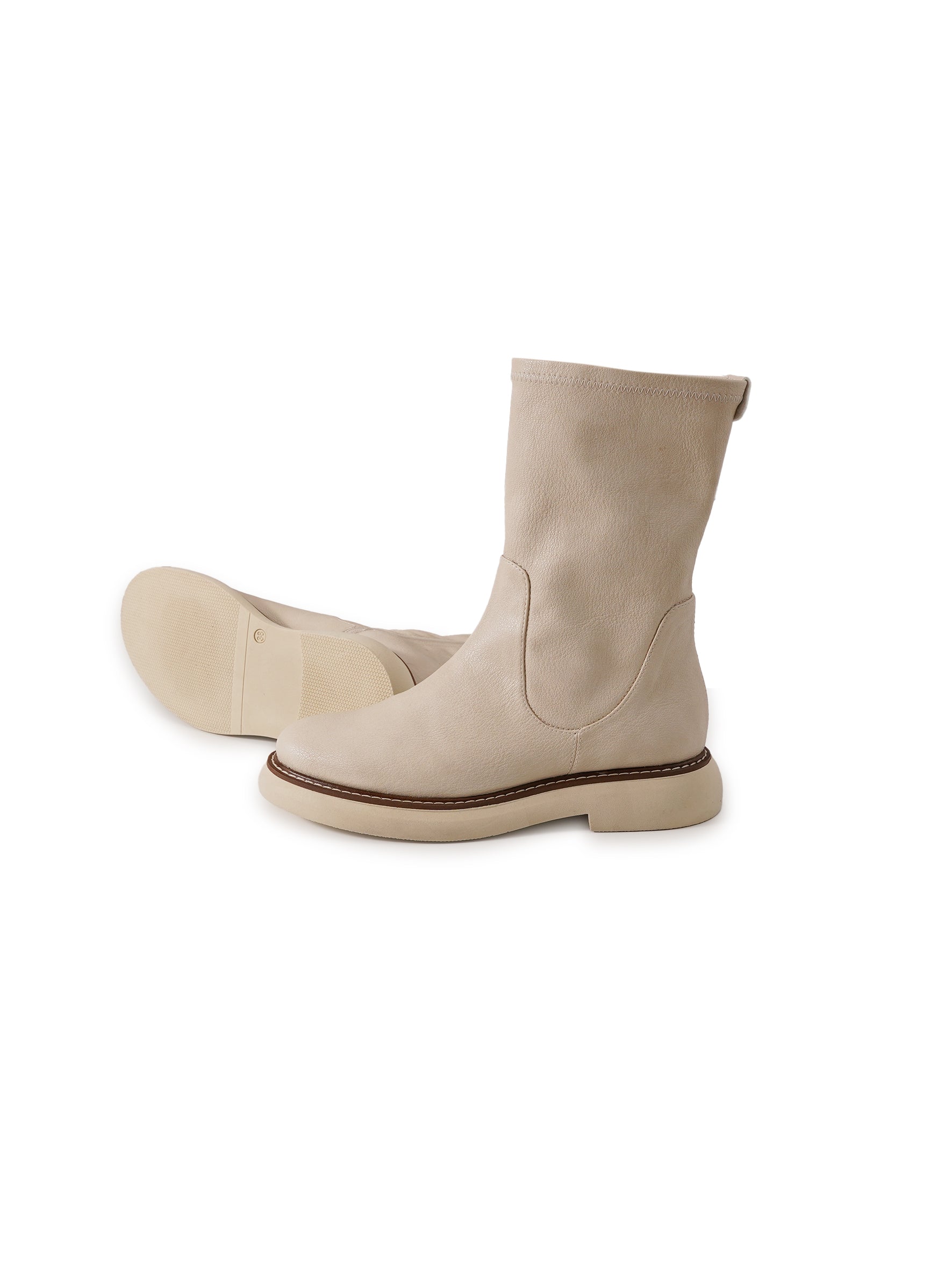 Beige Stiefelette